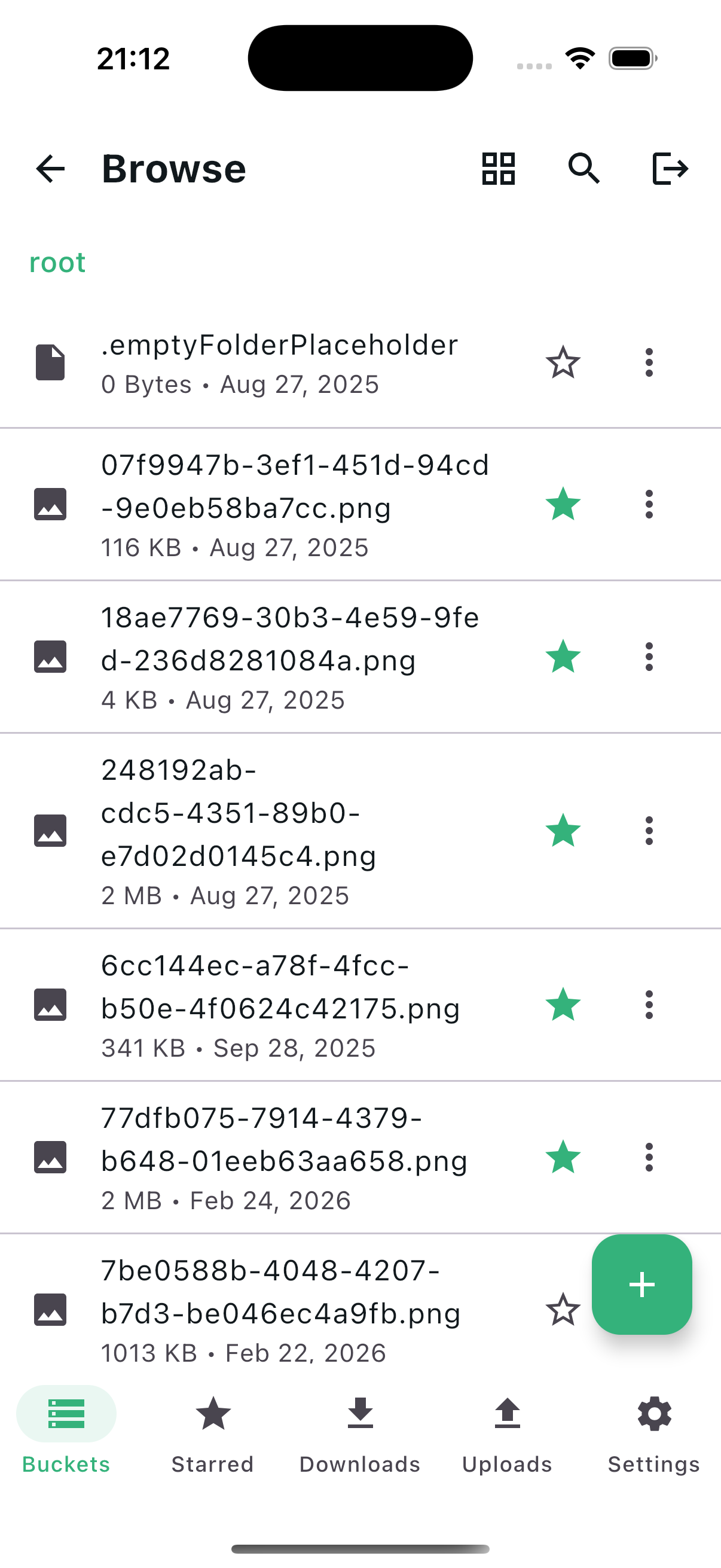 Bucket list view on iOS